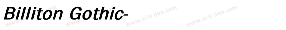 Billiton Gothic字体转换